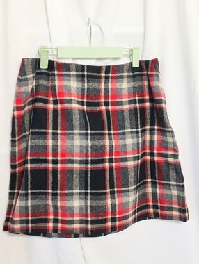 Bently Y2K Plaid Skirt Red Black Size Medium